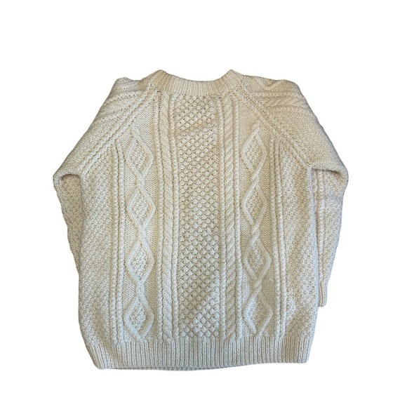 Hand Knit Aran Wool Sweater - Picture 4 of 4